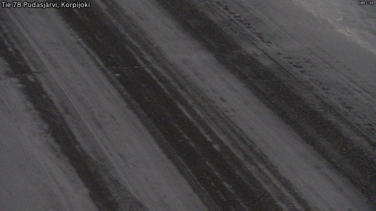Weather Camera Image Road 78 Pudasjärvi, Korpijoki, Pudasjärvi, Pohjois-Pohjanmaa
