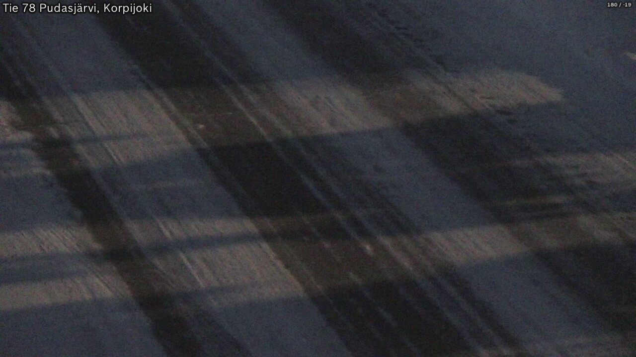 Weather Camera Image Väg 78 Pudasjärvi, Korpijoki, Pudasjärvi, Pohjois-Pohjanmaa