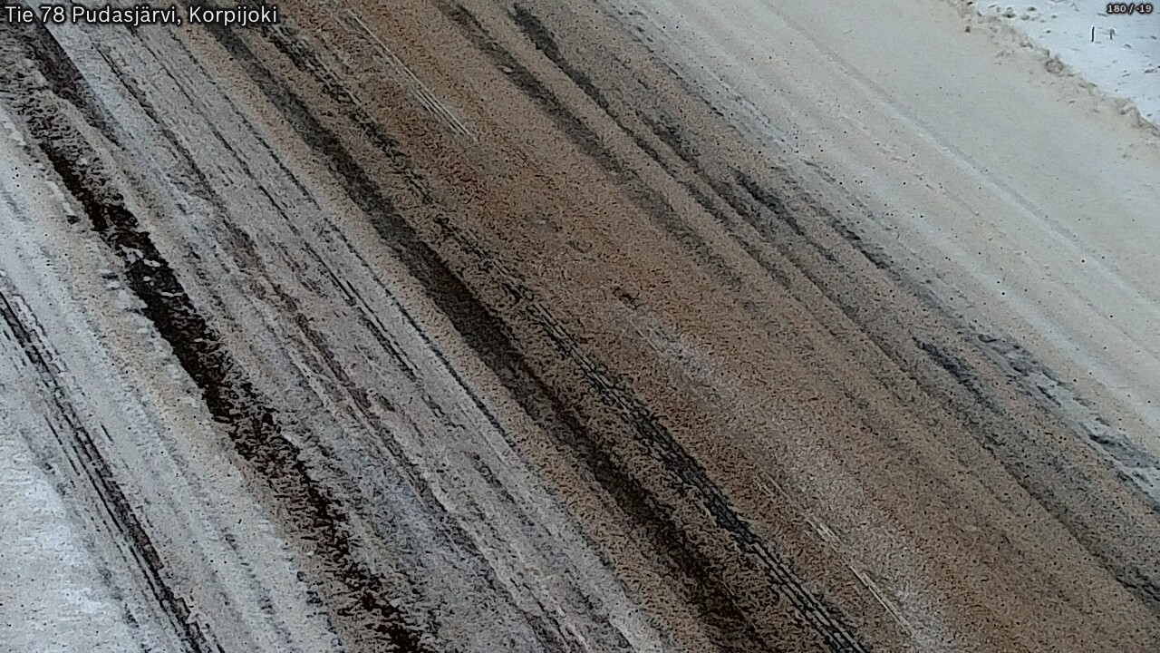 Weather Camera Image Road 78 Pudasjärvi, Korpijoki, Pudasjärvi, Pohjois-Pohjanmaa