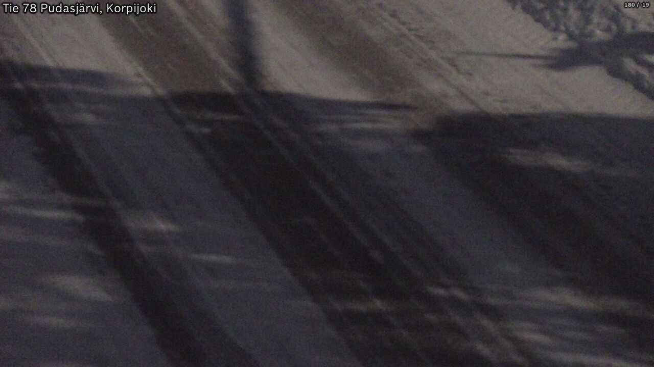 Weather Camera Image Väg 78 Pudasjärvi, Korpijoki, Pudasjärvi, Pohjois-Pohjanmaa