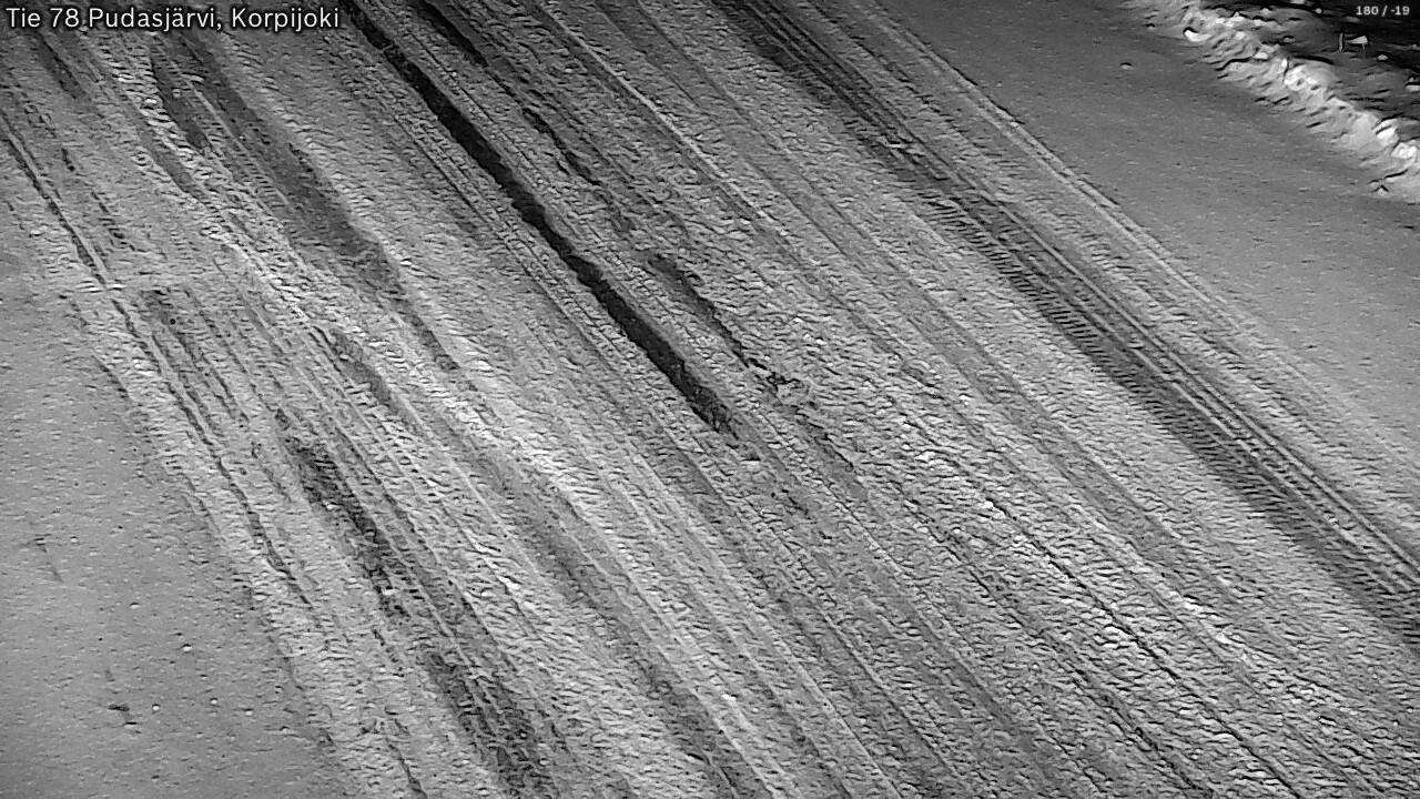 Weather Camera Image Road 78 Pudasjärvi, Korpijoki, Pudasjärvi, Pohjois-Pohjanmaa