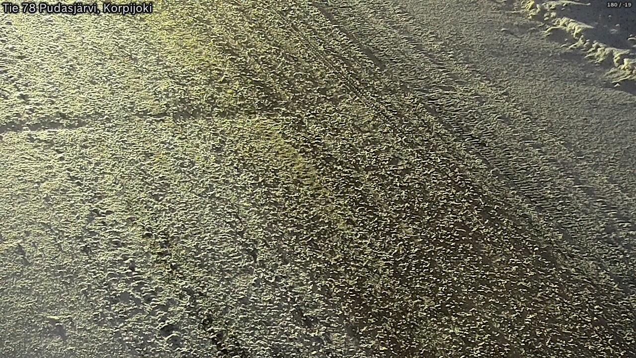 Weather Camera Image Road 78 Pudasjärvi, Korpijoki, Pudasjärvi, Pohjois-Pohjanmaa