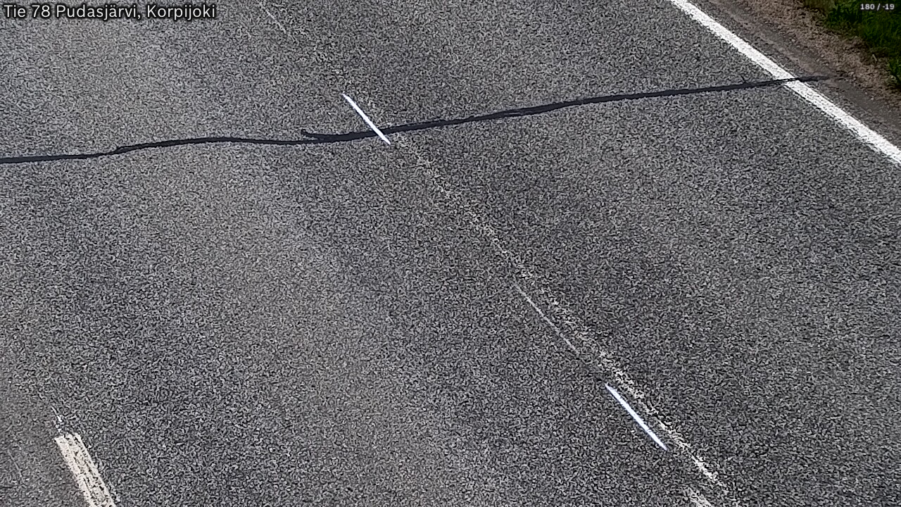 Weather Camera Image Väg 78 Pudasjärvi, Korpijoki, Pudasjärvi, Pohjois-Pohjanmaa
