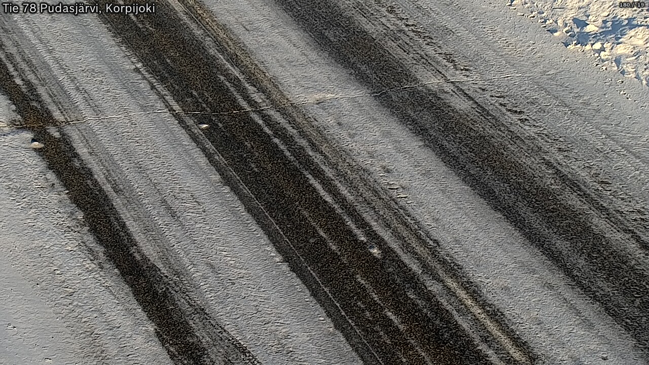 Weather Camera Image Väg 78 Pudasjärvi, Korpijoki, Pudasjärvi, Pohjois-Pohjanmaa