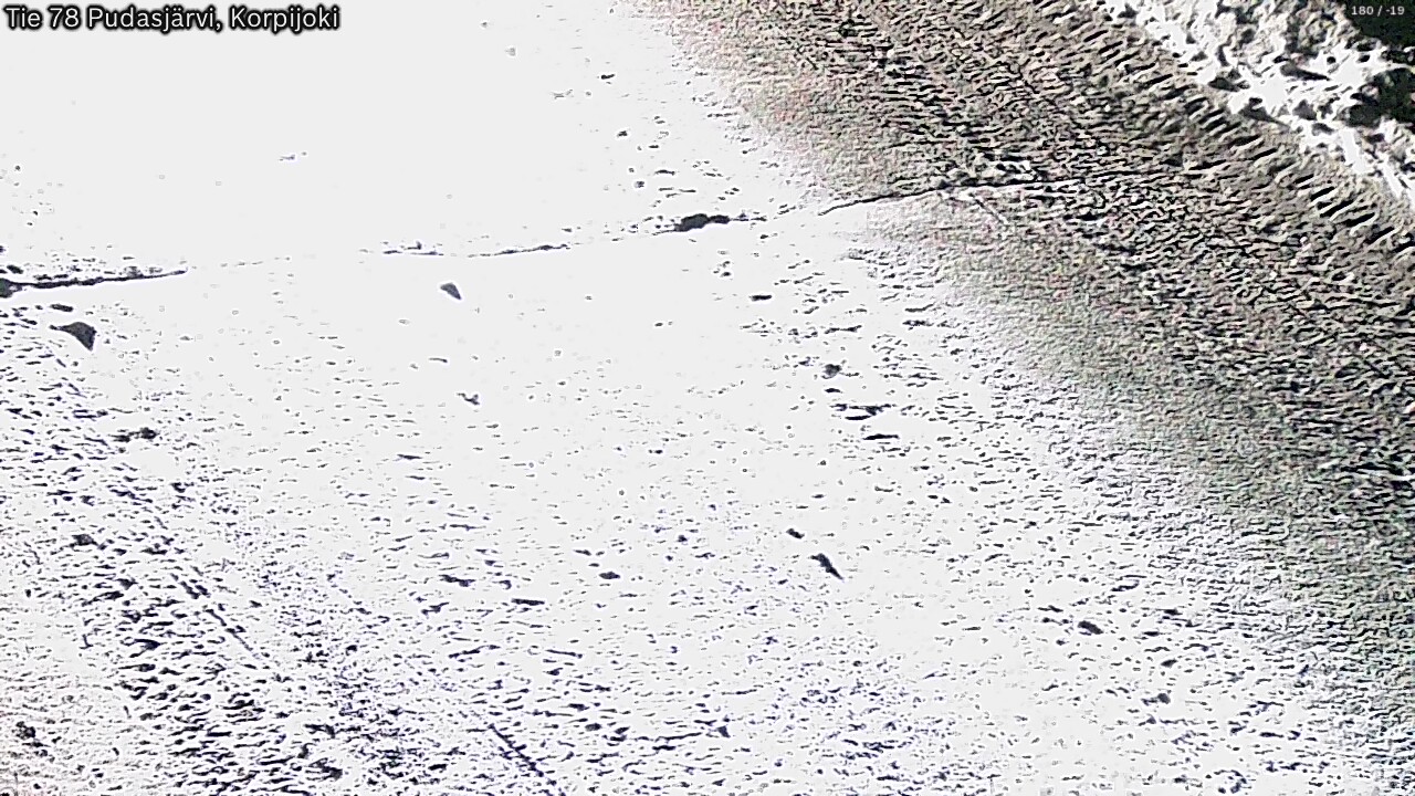 Weather Camera Image Väg 78 Pudasjärvi, Korpijoki, Pudasjärvi, Pohjois-Pohjanmaa