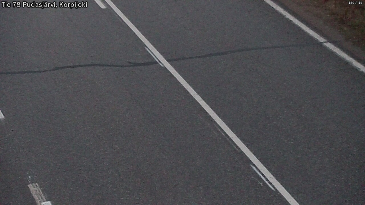 Weather Camera Image Road 78 Pudasjärvi, Korpijoki, Pudasjärvi, Pohjois-Pohjanmaa