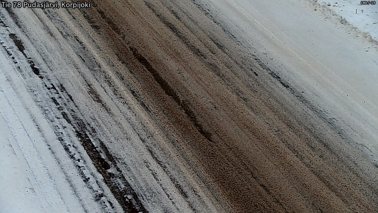 Weather Camera Image Road 78 Pudasjärvi, Korpijoki, Pudasjärvi, Pohjois-Pohjanmaa