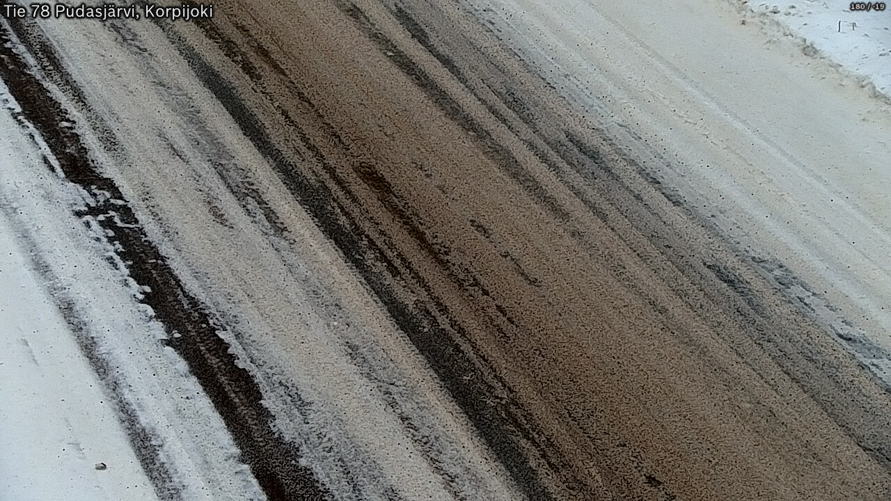Weather Camera Image Road 78 Pudasjärvi, Korpijoki, Pudasjärvi, Pohjois-Pohjanmaa