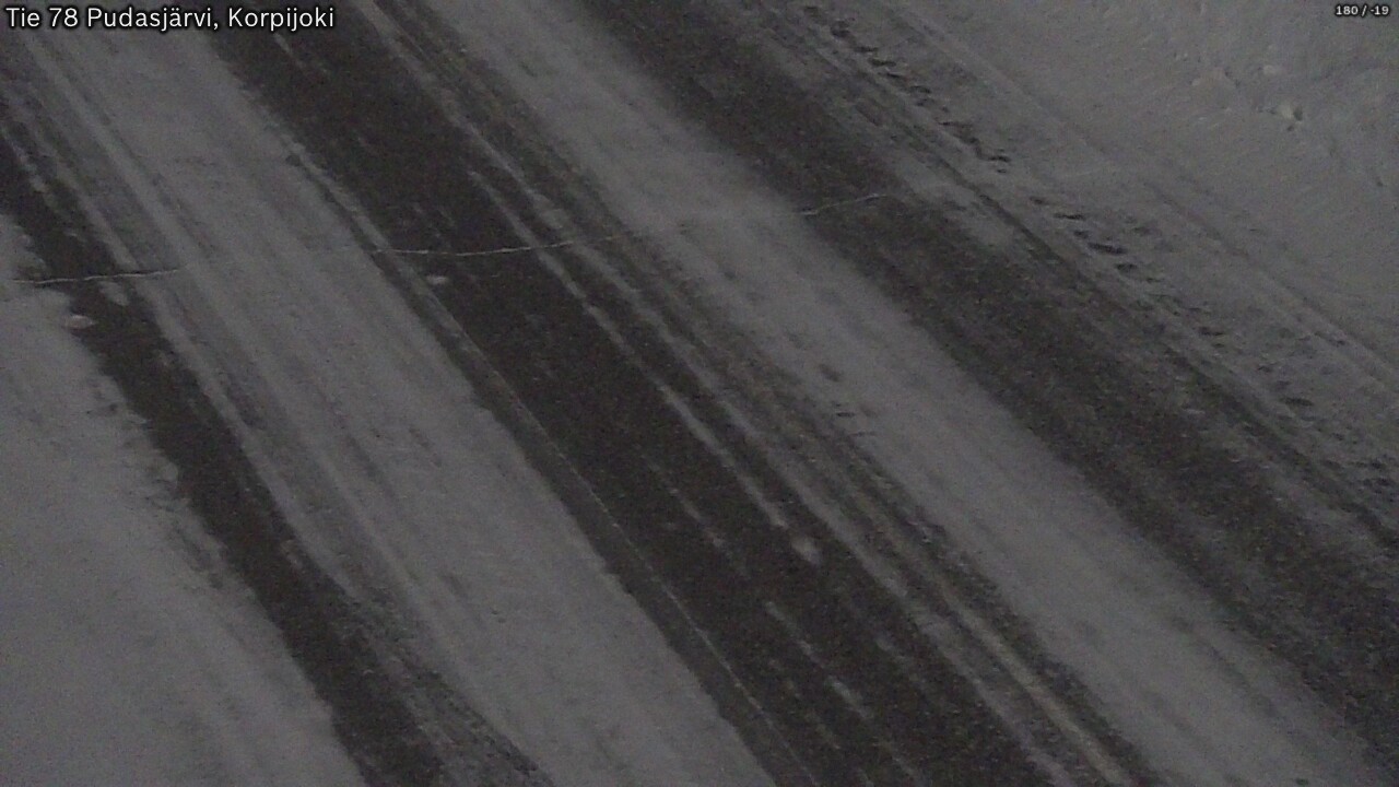 Weather Camera Image Väg 78 Pudasjärvi, Korpijoki, Pudasjärvi, Pohjois-Pohjanmaa