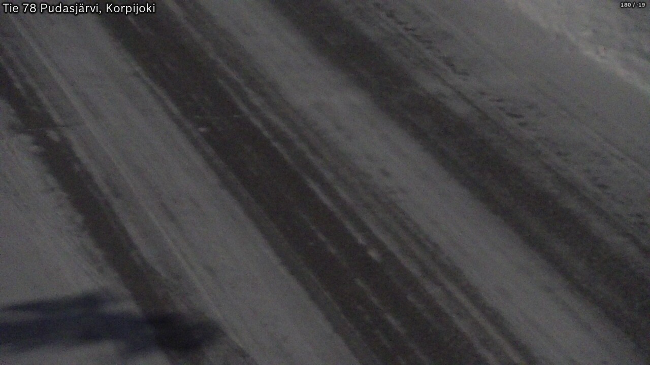 Weather Camera Image Road 78 Pudasjärvi, Korpijoki, Pudasjärvi, Pohjois-Pohjanmaa