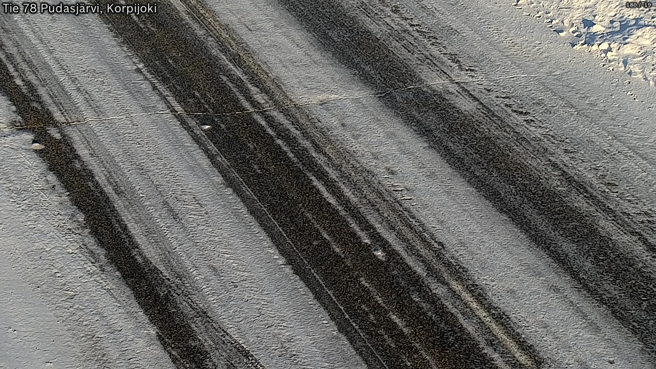 Weather Camera Image Väg 78 Pudasjärvi, Korpijoki, Pudasjärvi, Pohjois-Pohjanmaa