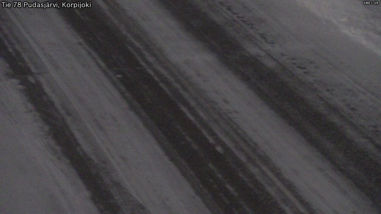 Weather Camera Image Road 78 Pudasjärvi, Korpijoki, Pudasjärvi, Pohjois-Pohjanmaa