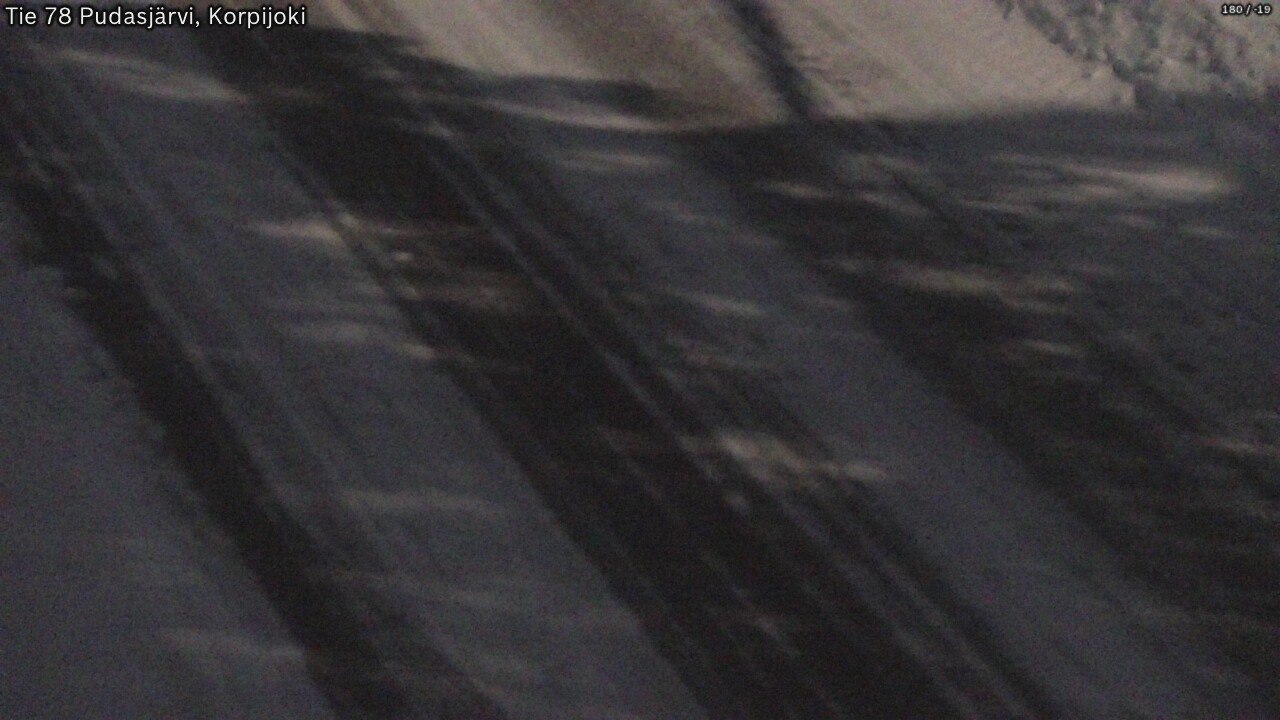 Weather Camera Image Väg 78 Pudasjärvi, Korpijoki, Pudasjärvi, Pohjois-Pohjanmaa