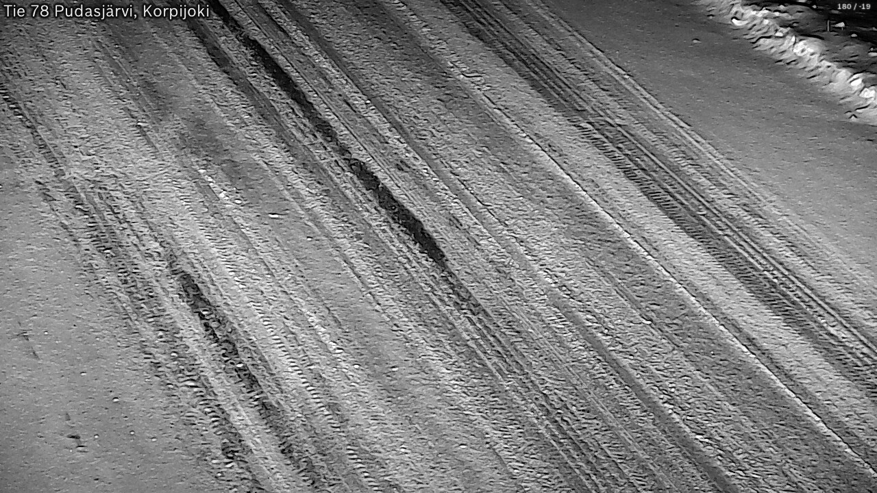 Weather Camera Image Road 78 Pudasjärvi, Korpijoki, Pudasjärvi, Pohjois-Pohjanmaa