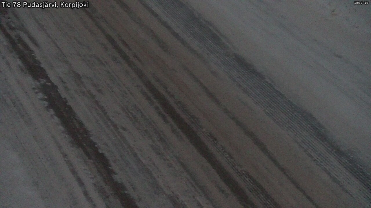 Weather Camera Image Road 78 Pudasjärvi, Korpijoki, Pudasjärvi, Pohjois-Pohjanmaa