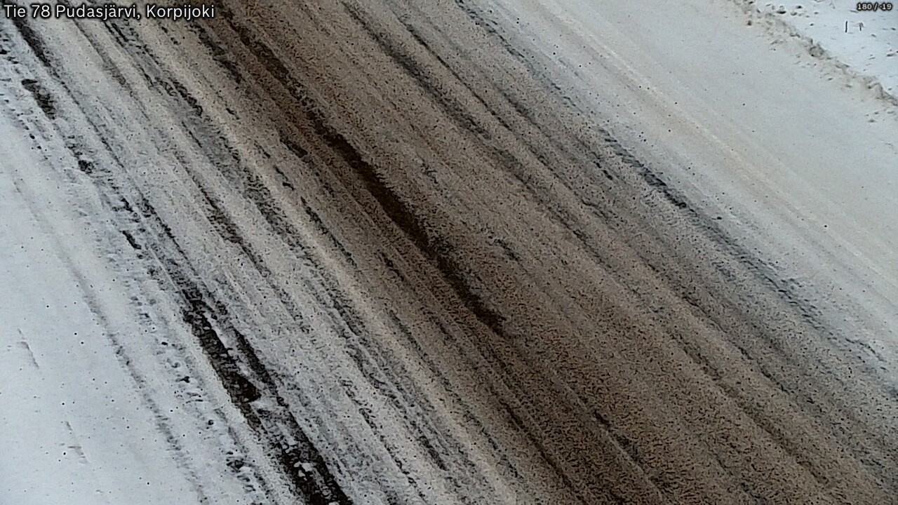 Weather Camera Image Road 78 Pudasjärvi, Korpijoki, Pudasjärvi, Pohjois-Pohjanmaa