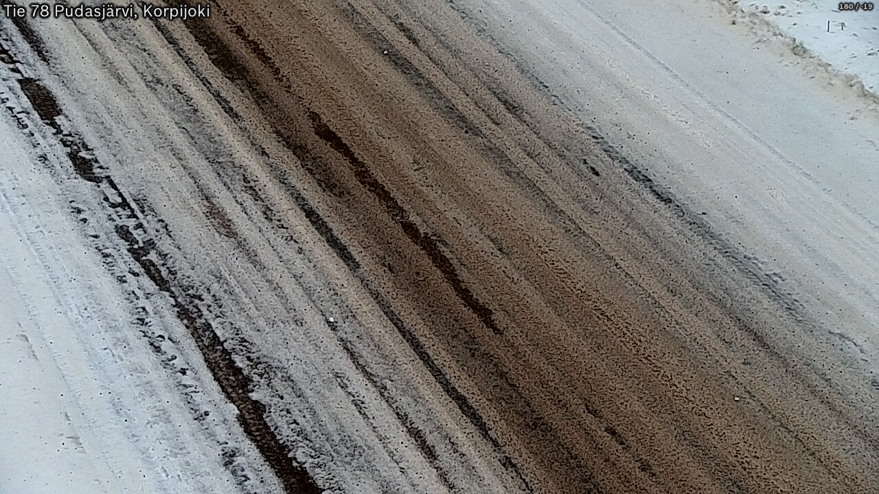 Weather Camera Image Road 78 Pudasjärvi, Korpijoki, Pudasjärvi, Pohjois-Pohjanmaa