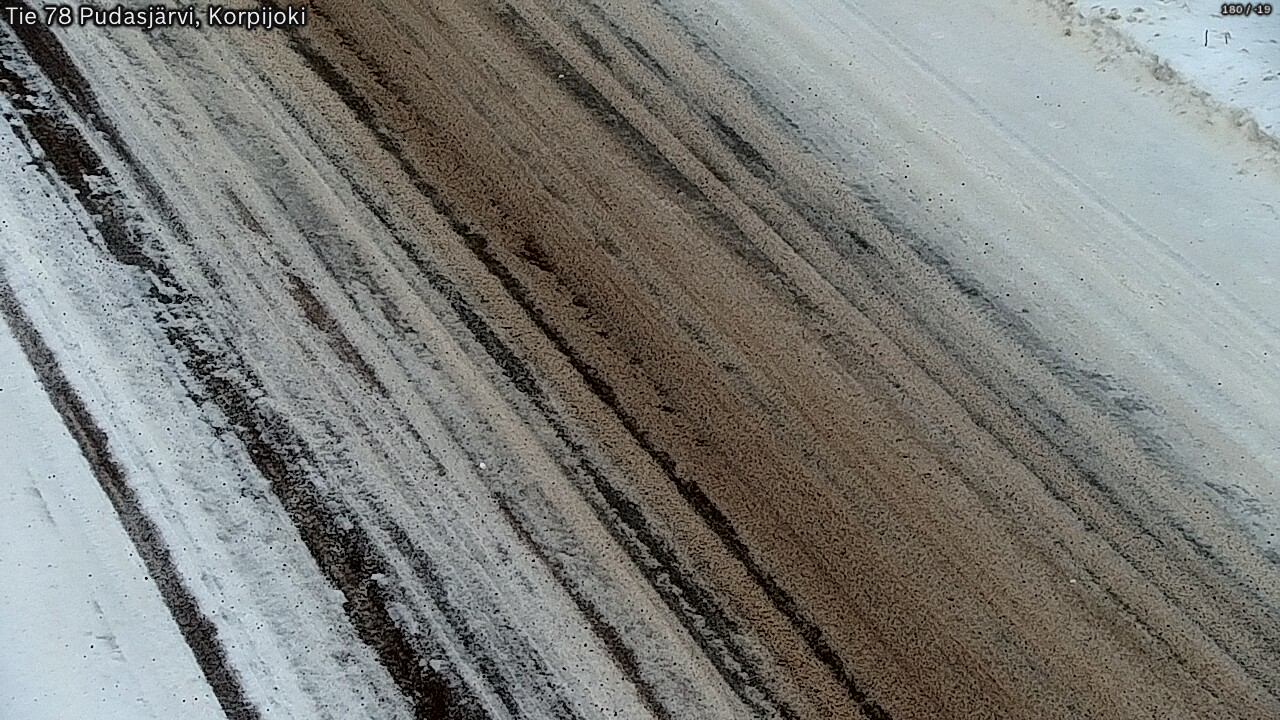 Weather Camera Image Road 78 Pudasjärvi, Korpijoki, Pudasjärvi, Pohjois-Pohjanmaa