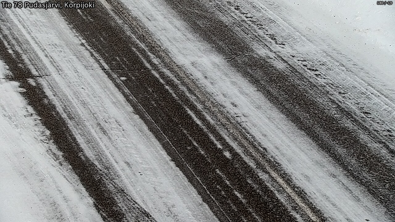 Weather Camera Image Väg 78 Pudasjärvi, Korpijoki, Pudasjärvi, Pohjois-Pohjanmaa