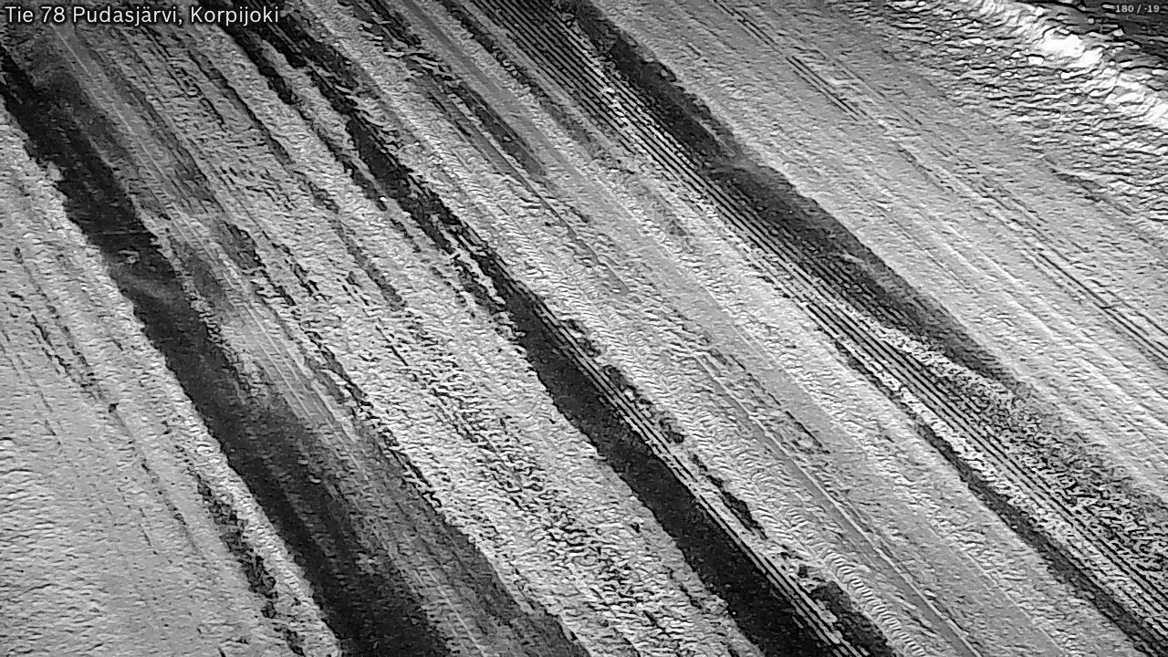 Weather Camera Image Road 78 Pudasjärvi, Korpijoki, Pudasjärvi, Pohjois-Pohjanmaa