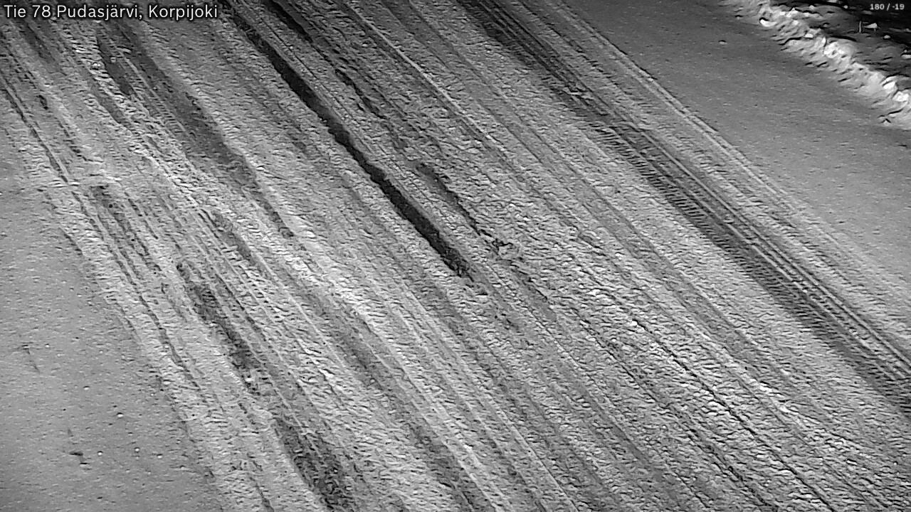 Weather Camera Image Road 78 Pudasjärvi, Korpijoki, Pudasjärvi, Pohjois-Pohjanmaa