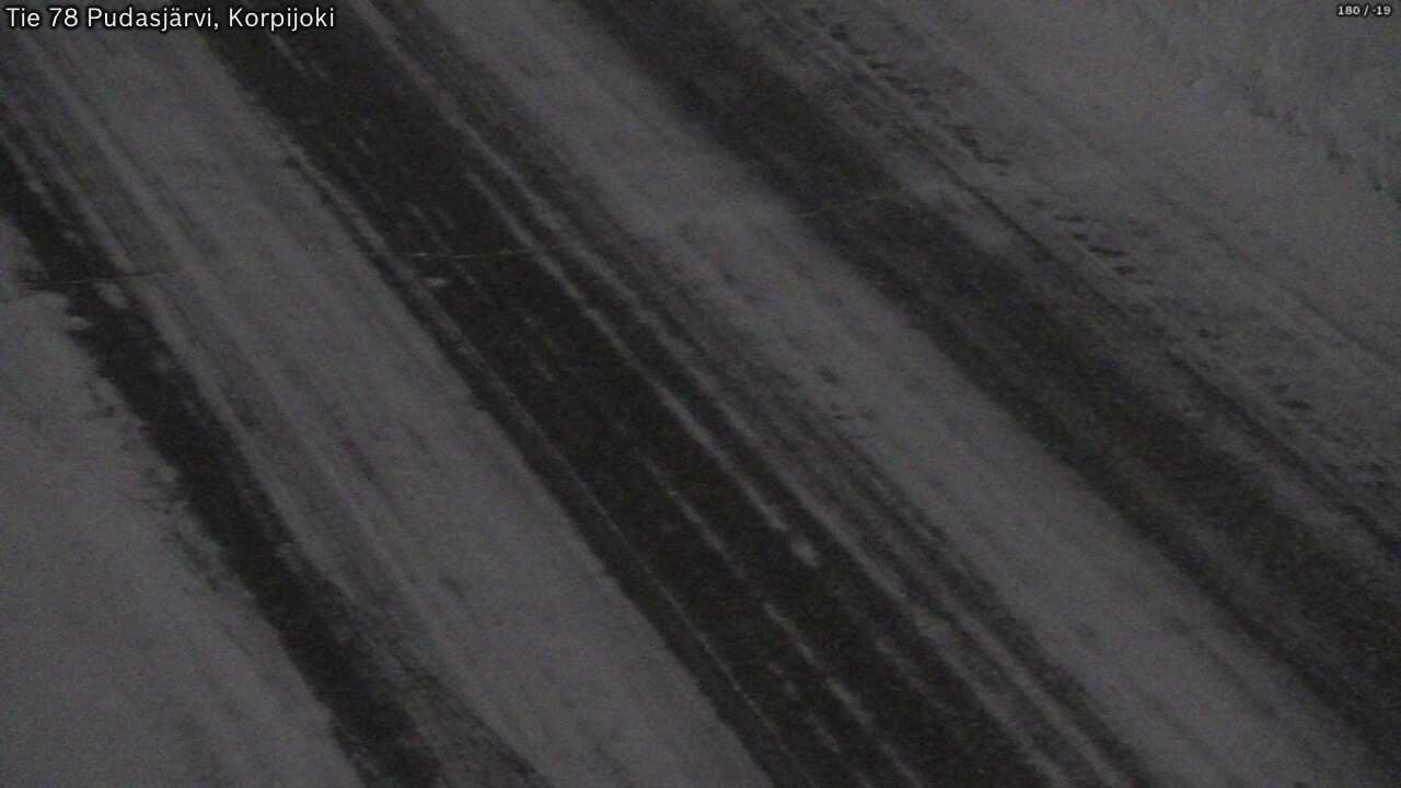 Weather Camera Image Road 78 Pudasjärvi, Korpijoki, Pudasjärvi, Pohjois-Pohjanmaa