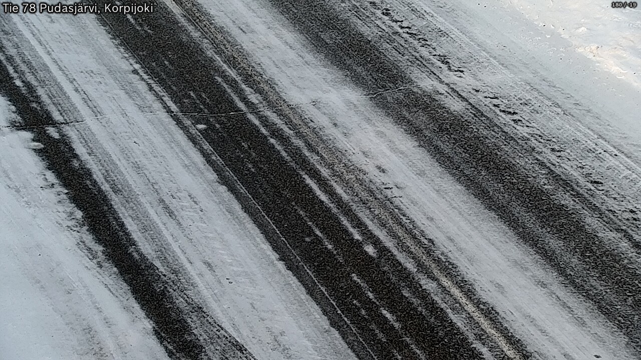 Weather Camera Image Väg 78 Pudasjärvi, Korpijoki, Pudasjärvi, Pohjois-Pohjanmaa