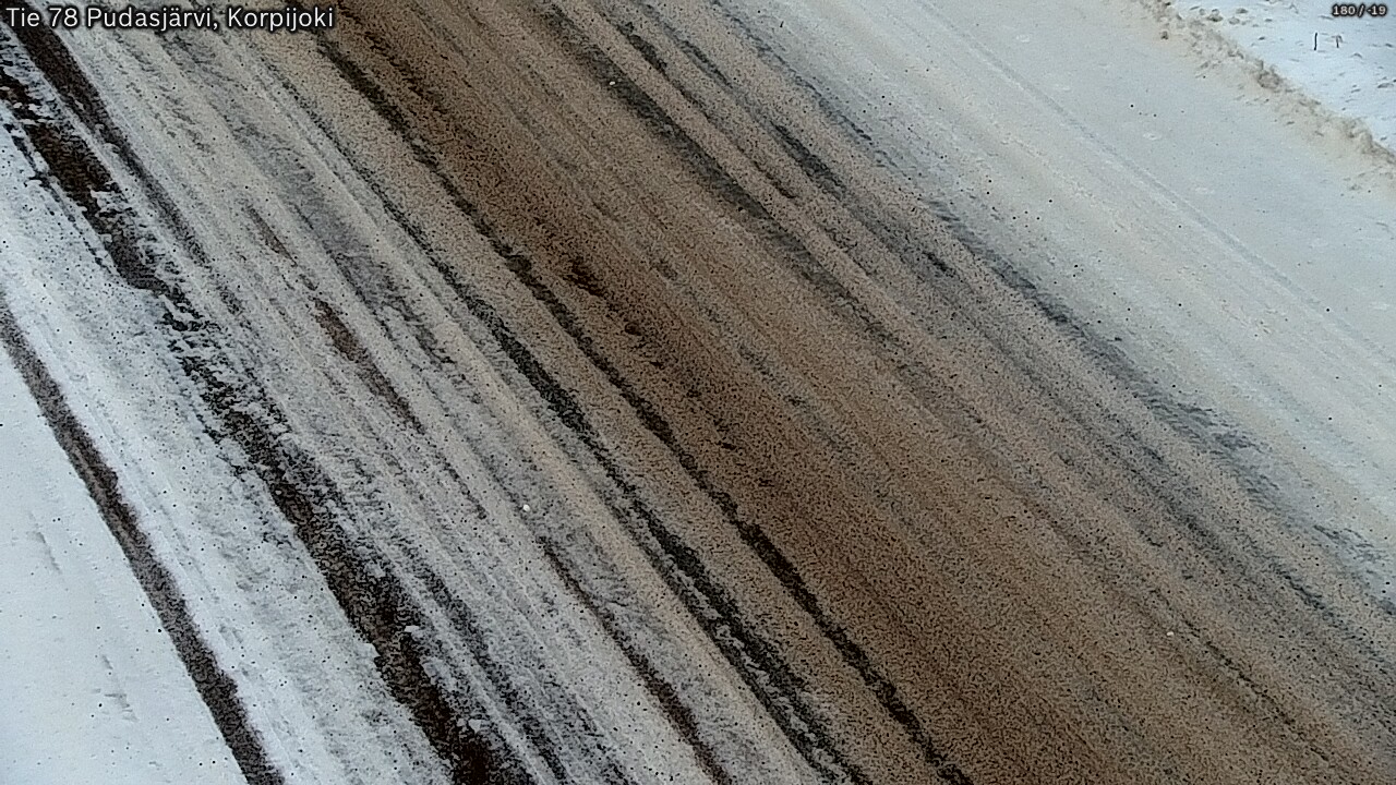 Weather Camera Image Road 78 Pudasjärvi, Korpijoki, Pudasjärvi, Pohjois-Pohjanmaa