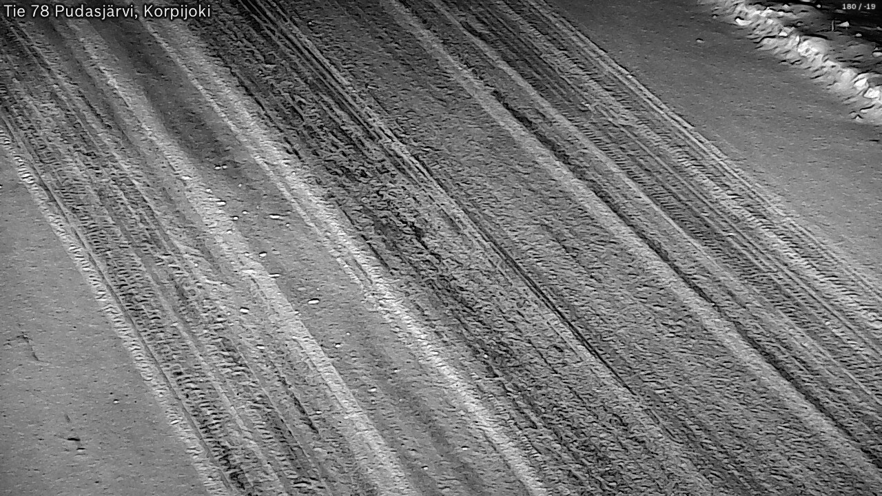 Weather Camera Image Road 78 Pudasjärvi, Korpijoki, Pudasjärvi, Pohjois-Pohjanmaa
