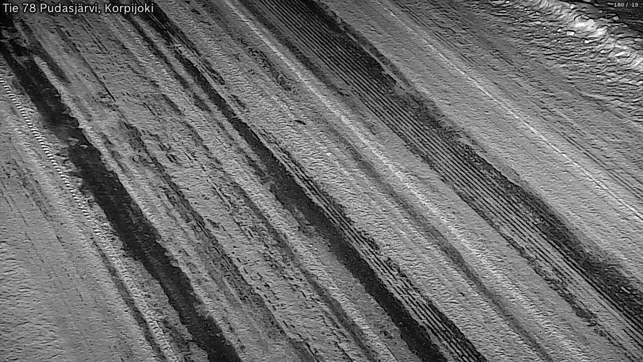 Weather Camera Image Road 78 Pudasjärvi, Korpijoki, Pudasjärvi, Pohjois-Pohjanmaa