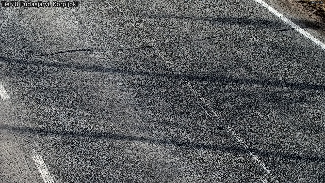 Weather Camera Image Väg 78 Pudasjärvi, Korpijoki, Pudasjärvi, Pohjois-Pohjanmaa