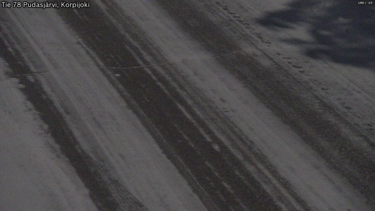 Weather Camera Image Väg 78 Pudasjärvi, Korpijoki, Pudasjärvi, Pohjois-Pohjanmaa