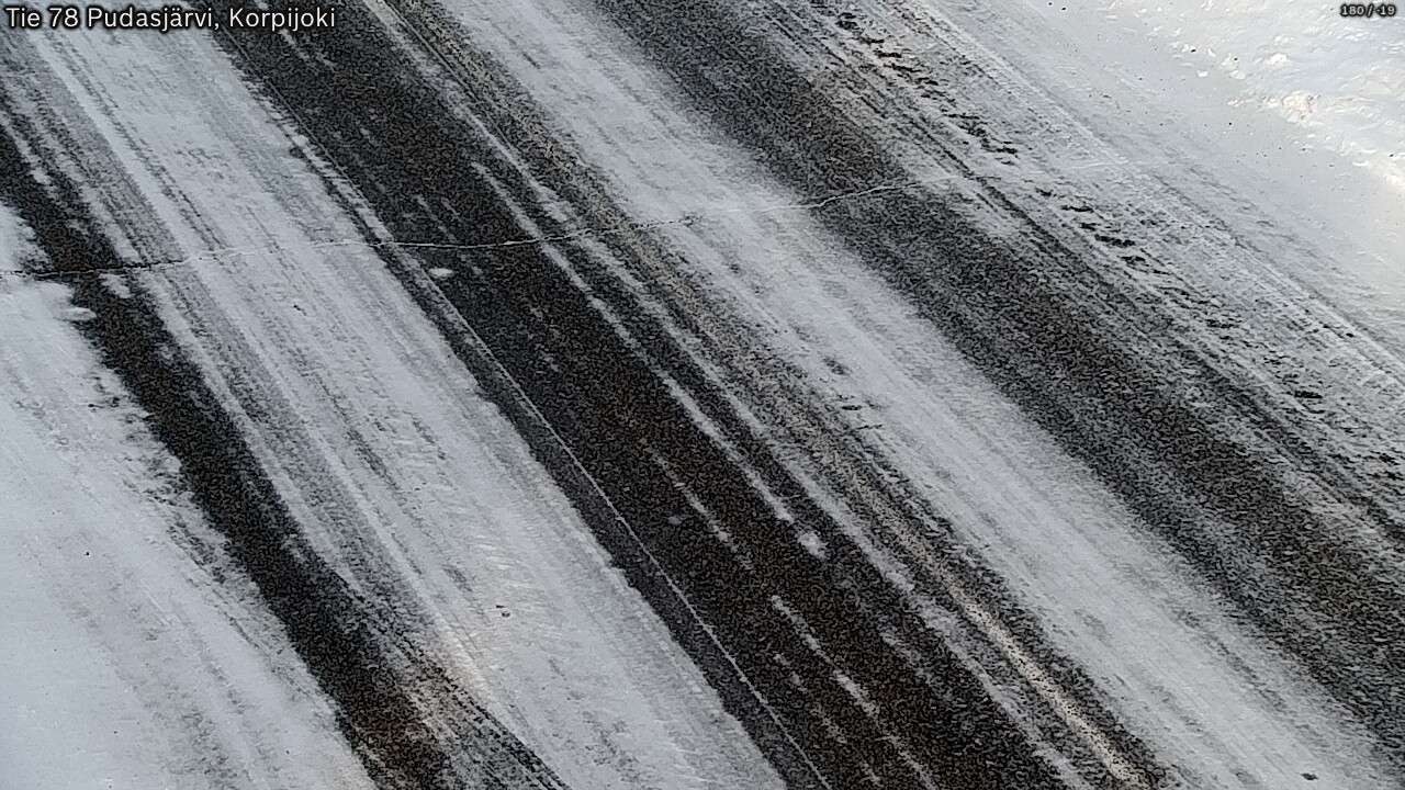 Weather Camera Image Väg 78 Pudasjärvi, Korpijoki, Pudasjärvi, Pohjois-Pohjanmaa
