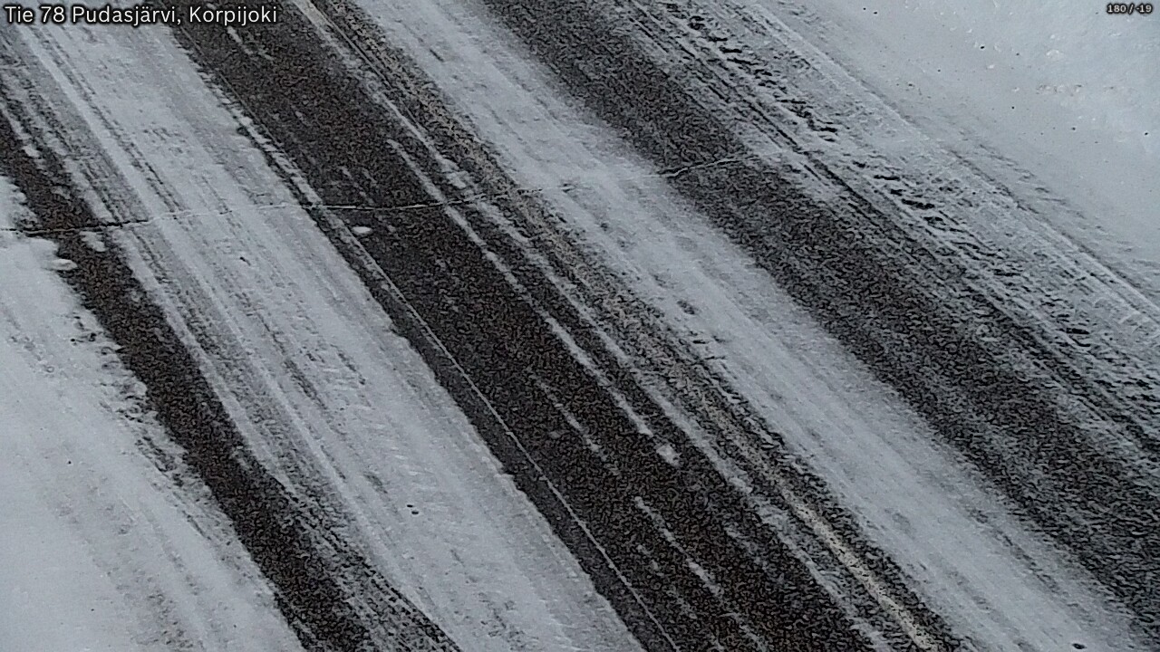 Weather Camera Image Väg 78 Pudasjärvi, Korpijoki, Pudasjärvi, Pohjois-Pohjanmaa