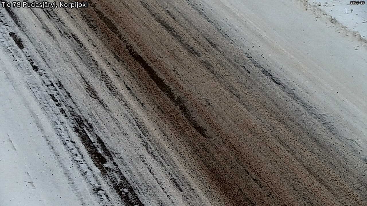 Weather Camera Image Road 78 Pudasjärvi, Korpijoki, Pudasjärvi, Pohjois-Pohjanmaa