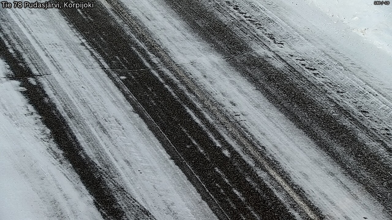 Weather Camera Image Väg 78 Pudasjärvi, Korpijoki, Pudasjärvi, Pohjois-Pohjanmaa