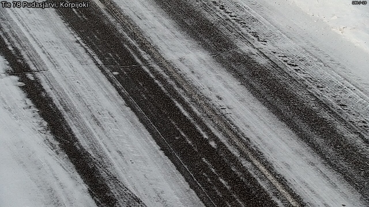 Weather Camera Image Väg 78 Pudasjärvi, Korpijoki, Pudasjärvi, Pohjois-Pohjanmaa