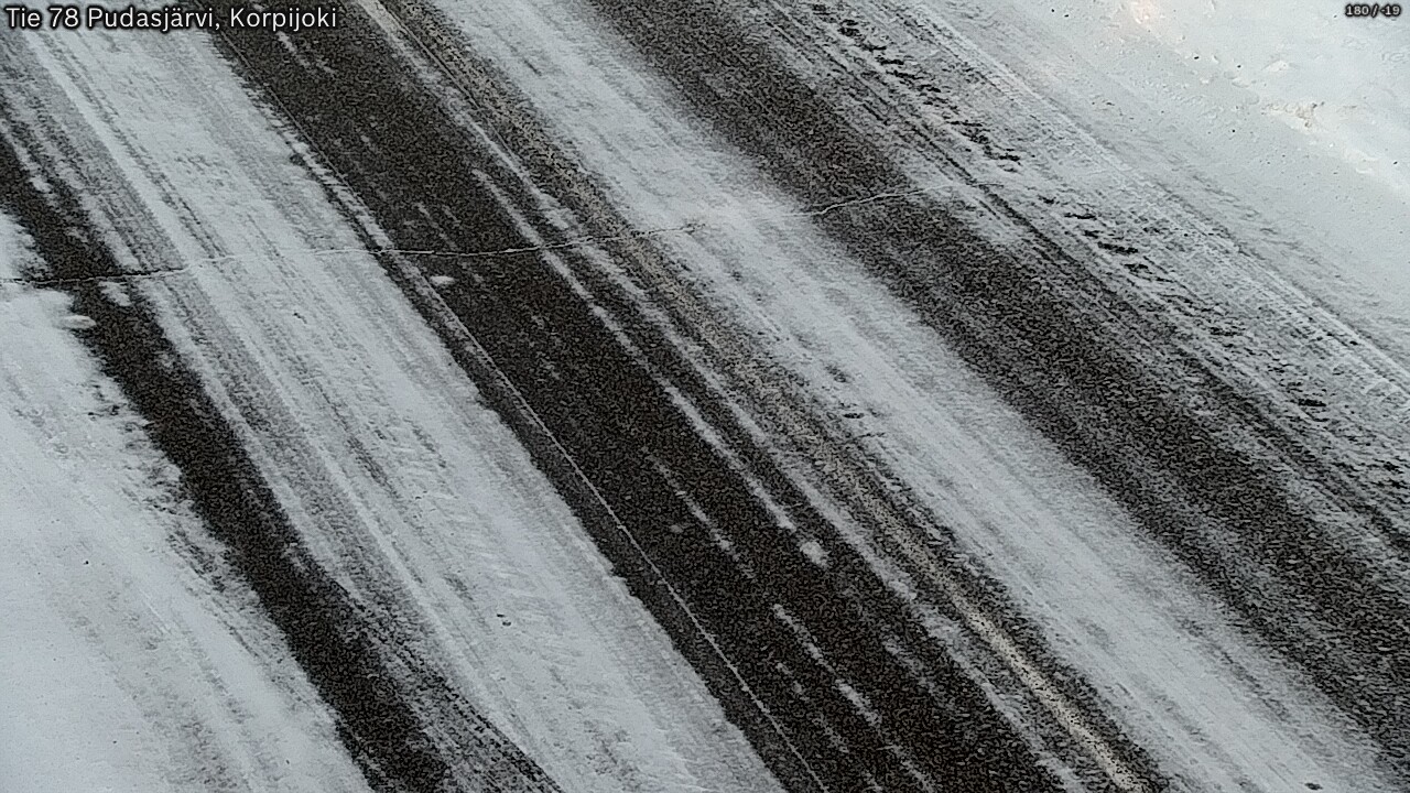 Weather Camera Image Väg 78 Pudasjärvi, Korpijoki, Pudasjärvi, Pohjois-Pohjanmaa