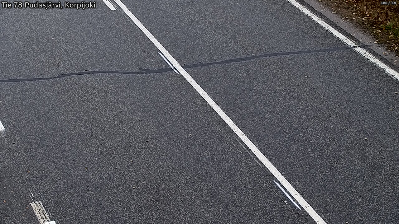 Weather Camera Image Väg 78 Pudasjärvi, Korpijoki, Pudasjärvi, Pohjois-Pohjanmaa