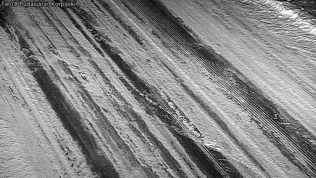 Weather Camera Image Road 78 Pudasjärvi, Korpijoki, Pudasjärvi, Pohjois-Pohjanmaa