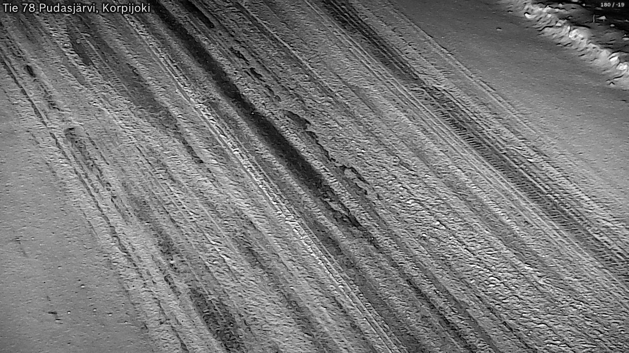 Weather Camera Image Road 78 Pudasjärvi, Korpijoki, Pudasjärvi, Pohjois-Pohjanmaa