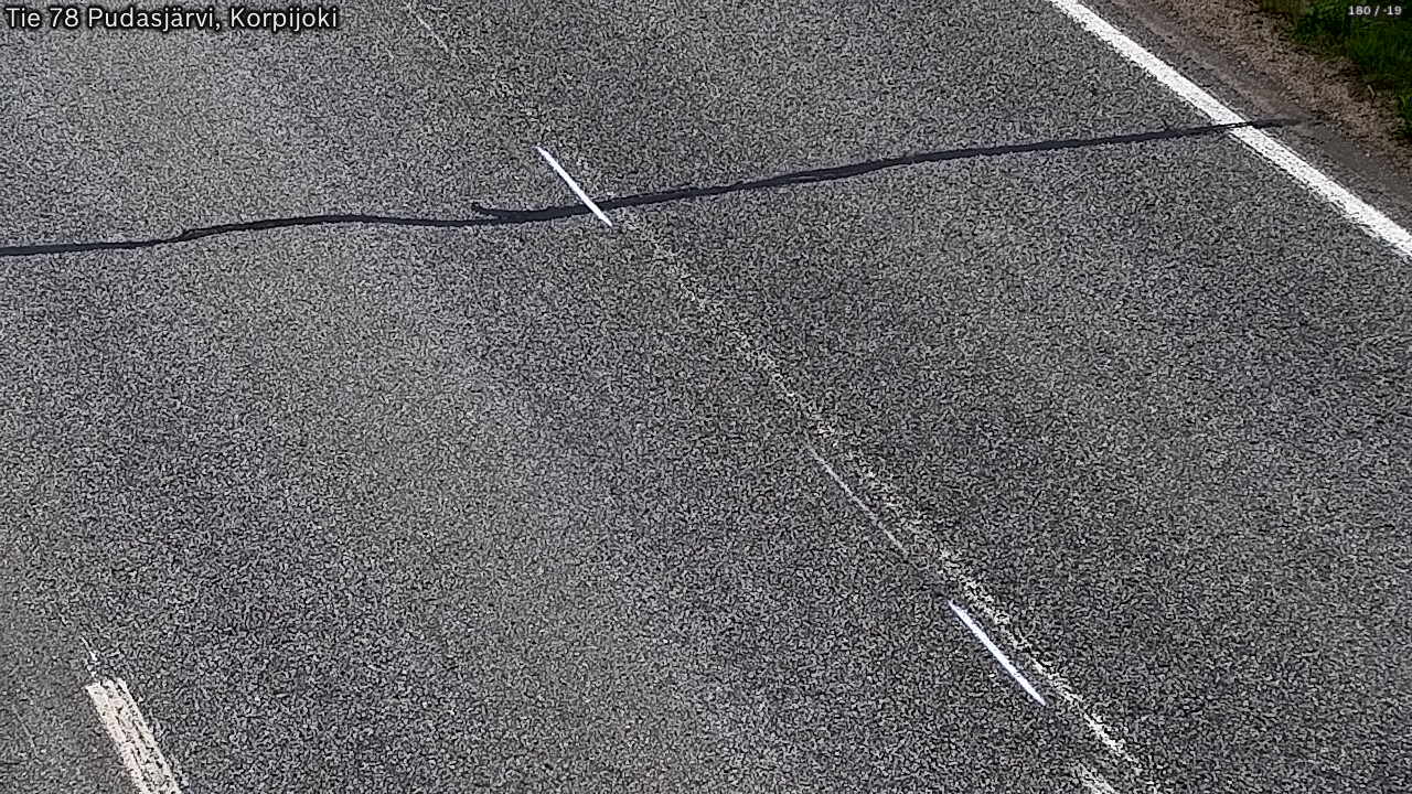 Weather Camera Image Väg 78 Pudasjärvi, Korpijoki, Pudasjärvi, Pohjois-Pohjanmaa