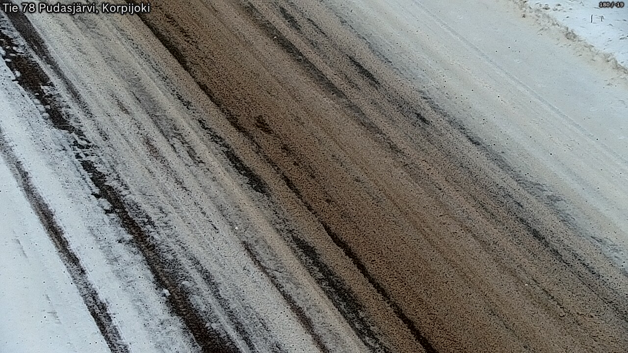 Weather Camera Image Road 78 Pudasjärvi, Korpijoki, Pudasjärvi, Pohjois-Pohjanmaa