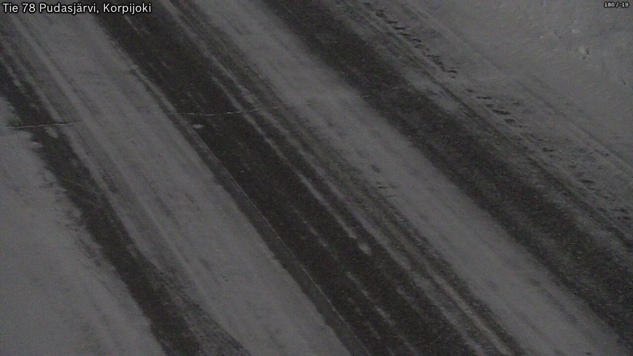 Weather Camera Image Väg 78 Pudasjärvi, Korpijoki, Pudasjärvi, Pohjois-Pohjanmaa