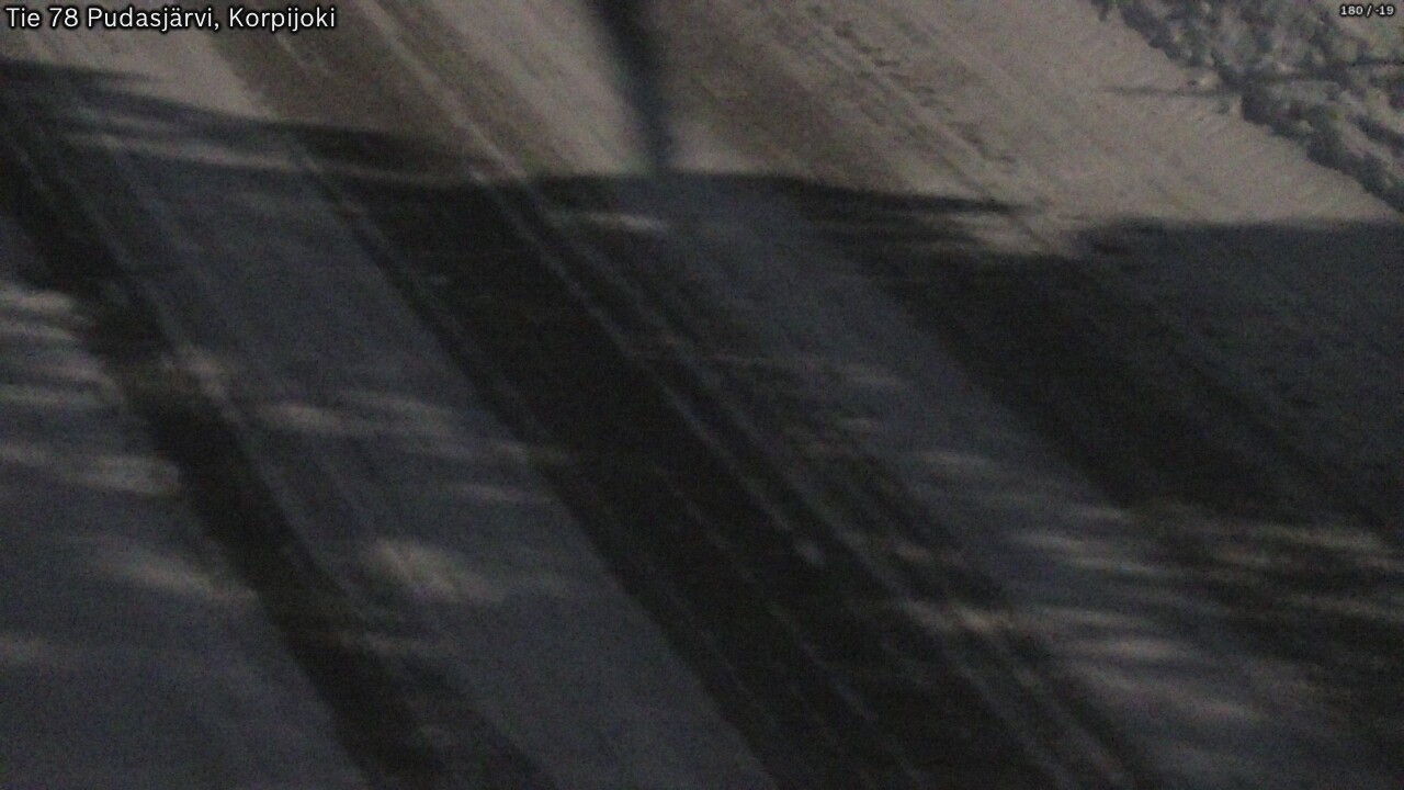 Weather Camera Image Väg 78 Pudasjärvi, Korpijoki, Pudasjärvi, Pohjois-Pohjanmaa