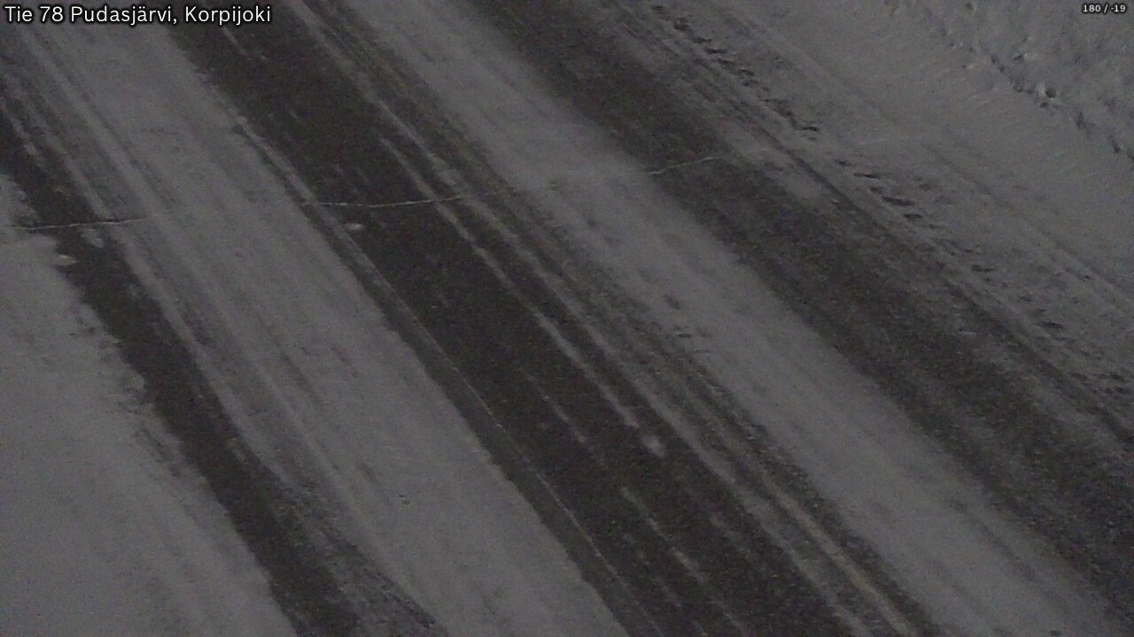 Weather Camera Image Väg 78 Pudasjärvi, Korpijoki, Pudasjärvi, Pohjois-Pohjanmaa