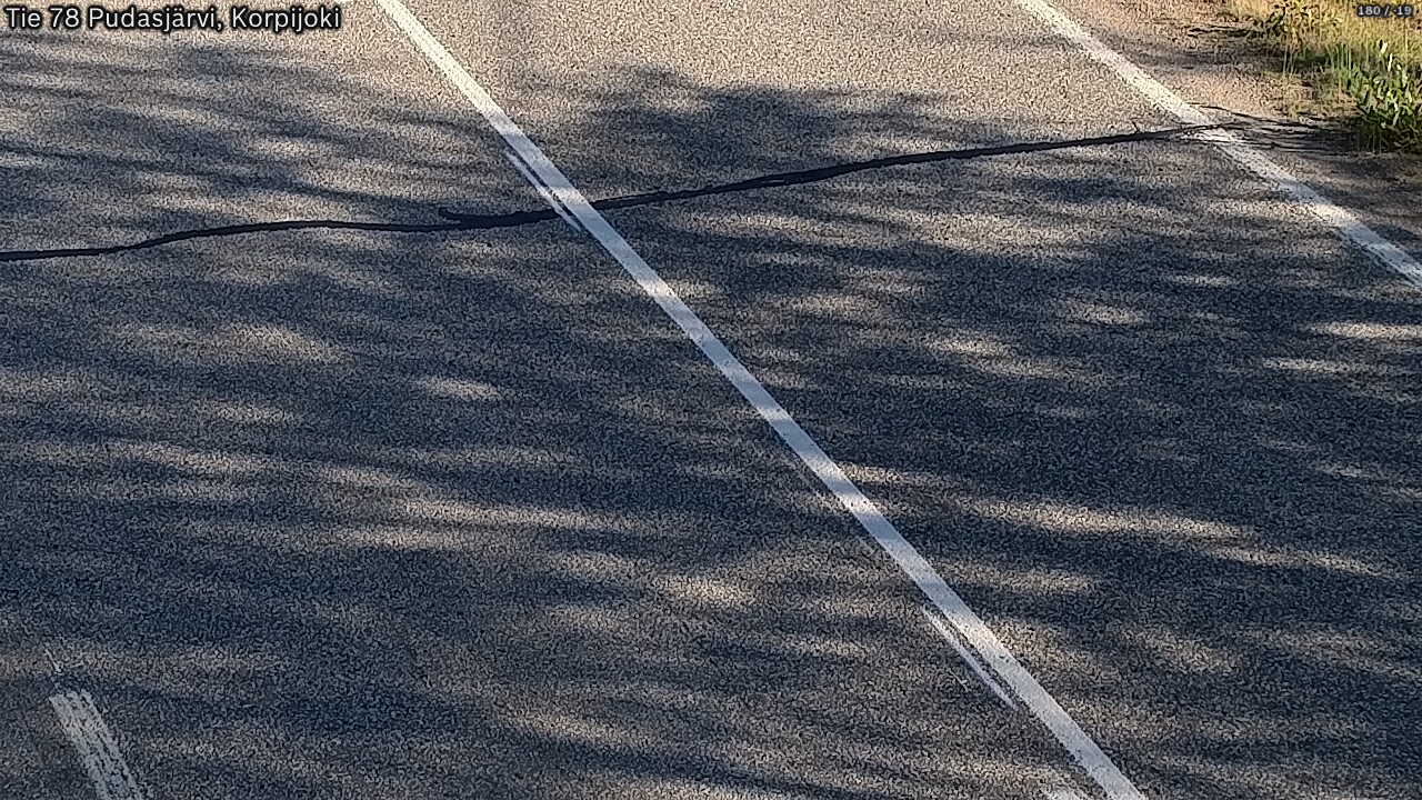 Weather Camera Image Väg 78 Pudasjärvi, Korpijoki, Pudasjärvi, Pohjois-Pohjanmaa