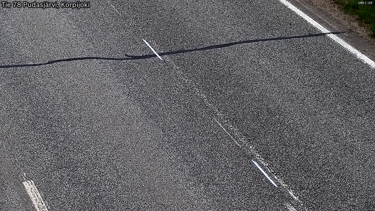 Weather Camera Image Väg 78 Pudasjärvi, Korpijoki, Pudasjärvi, Pohjois-Pohjanmaa