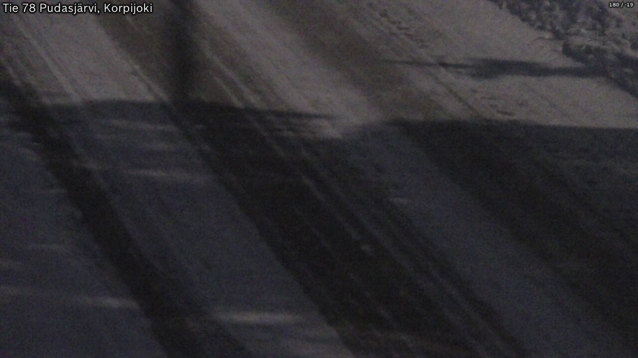 Weather Camera Image Väg 78 Pudasjärvi, Korpijoki, Pudasjärvi, Pohjois-Pohjanmaa