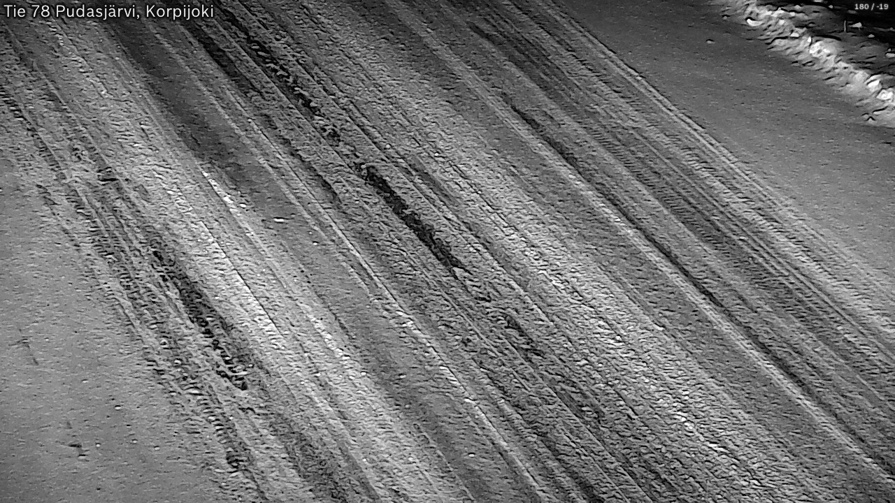 Weather Camera Image Road 78 Pudasjärvi, Korpijoki, Pudasjärvi, Pohjois-Pohjanmaa